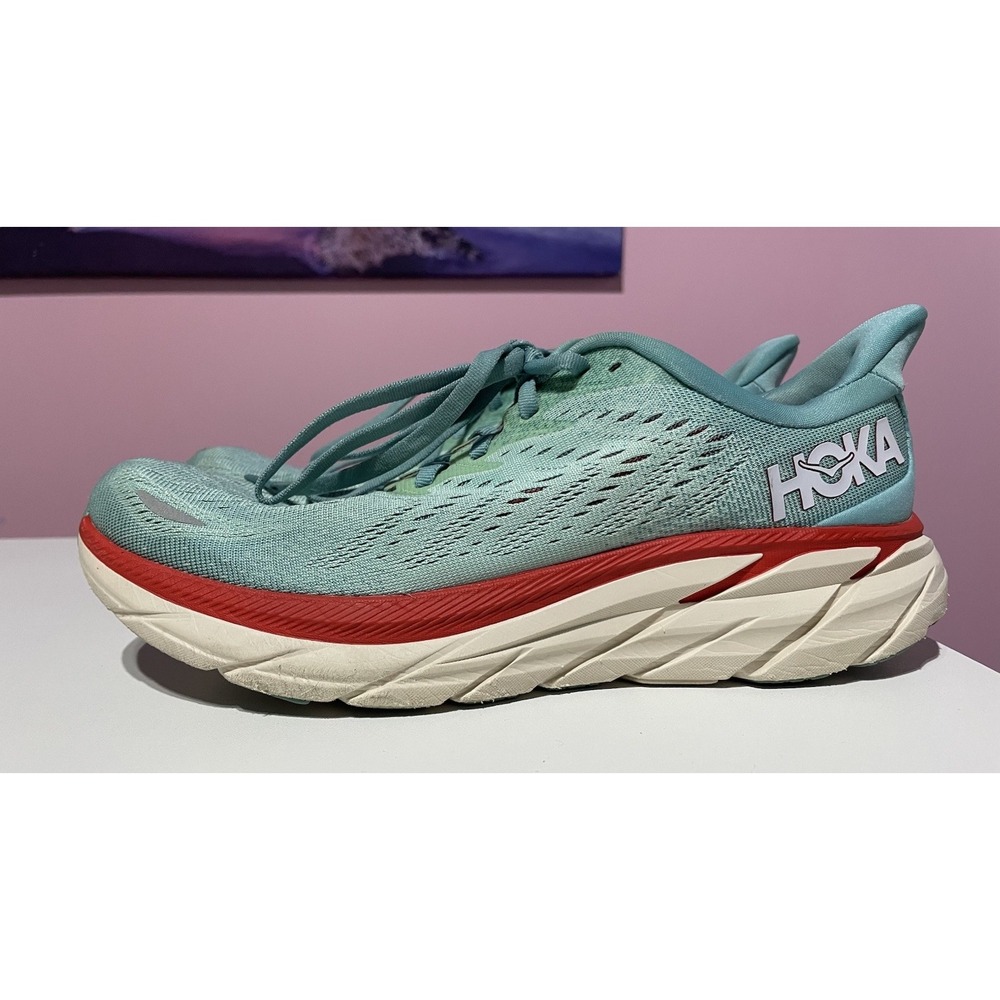 Hoka One One Clifton 8 Running Shoes Womens 9.5 B Athletic Workout Sneakers